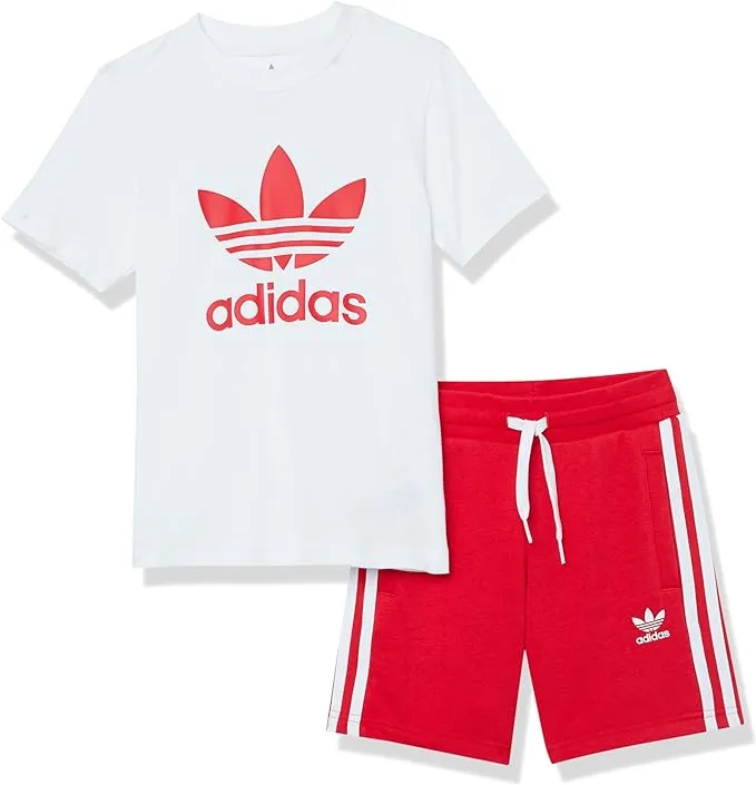 adidas Originals boys Adicolor Shorts and T-shirt Set