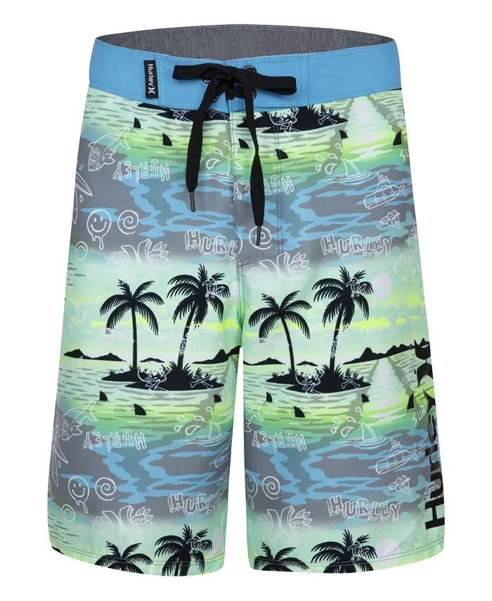 Boys Hurley Doodle Paradise Swim Boardshorts