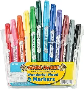 Wonderful Wood Marker - 12 Count