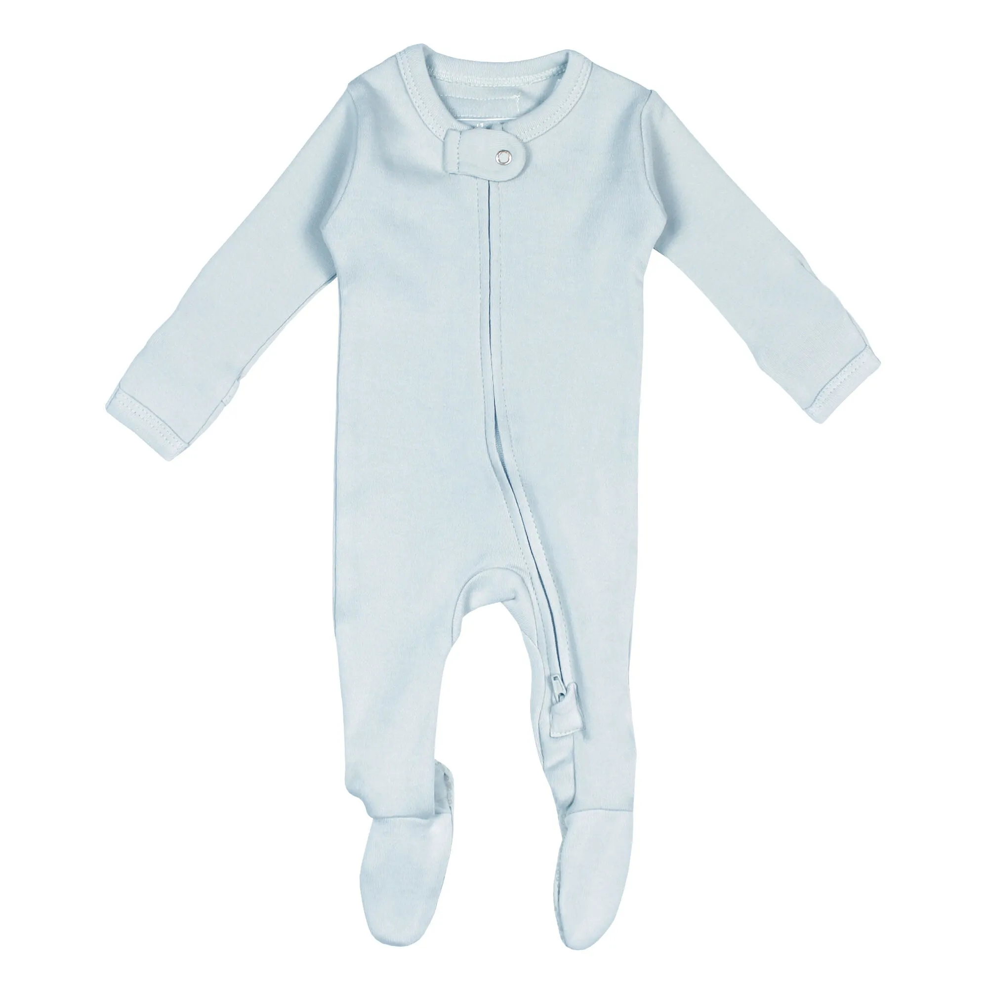 L'ovedbaby Baby Unisex 100% Organic Cotton Zipper Footie, Sleep N Play, Size Preemie-9 Months