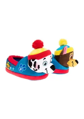 Nickelodeon Paw Patrol Marshall And Chase Boys Dual Sizes Slippers