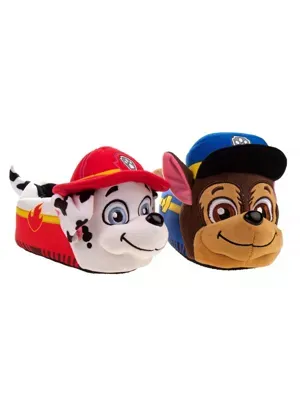 Nickelodeon Paw Patrol Marshall And Chase 3D Toddler Boys' Dual Sizes Slippers, 5-6