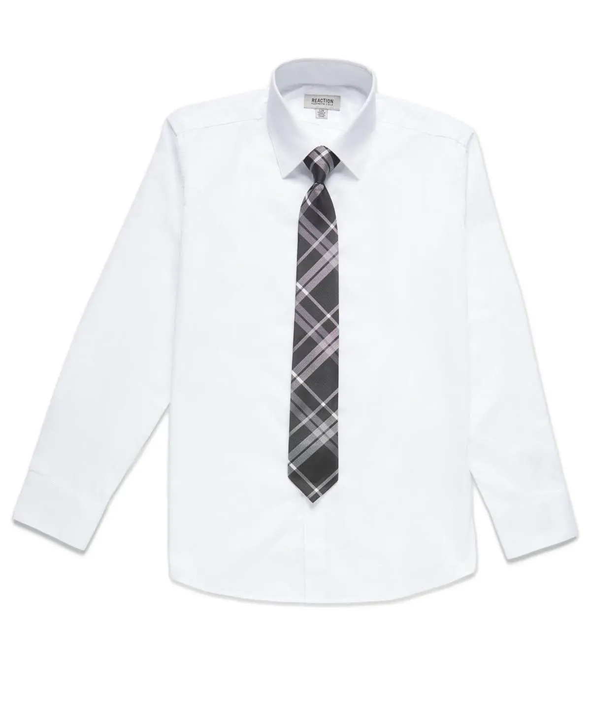 Kenneth Cole REACTION Boys' Dress Shirt with Clip-on Tie Set, Sizes 8-20