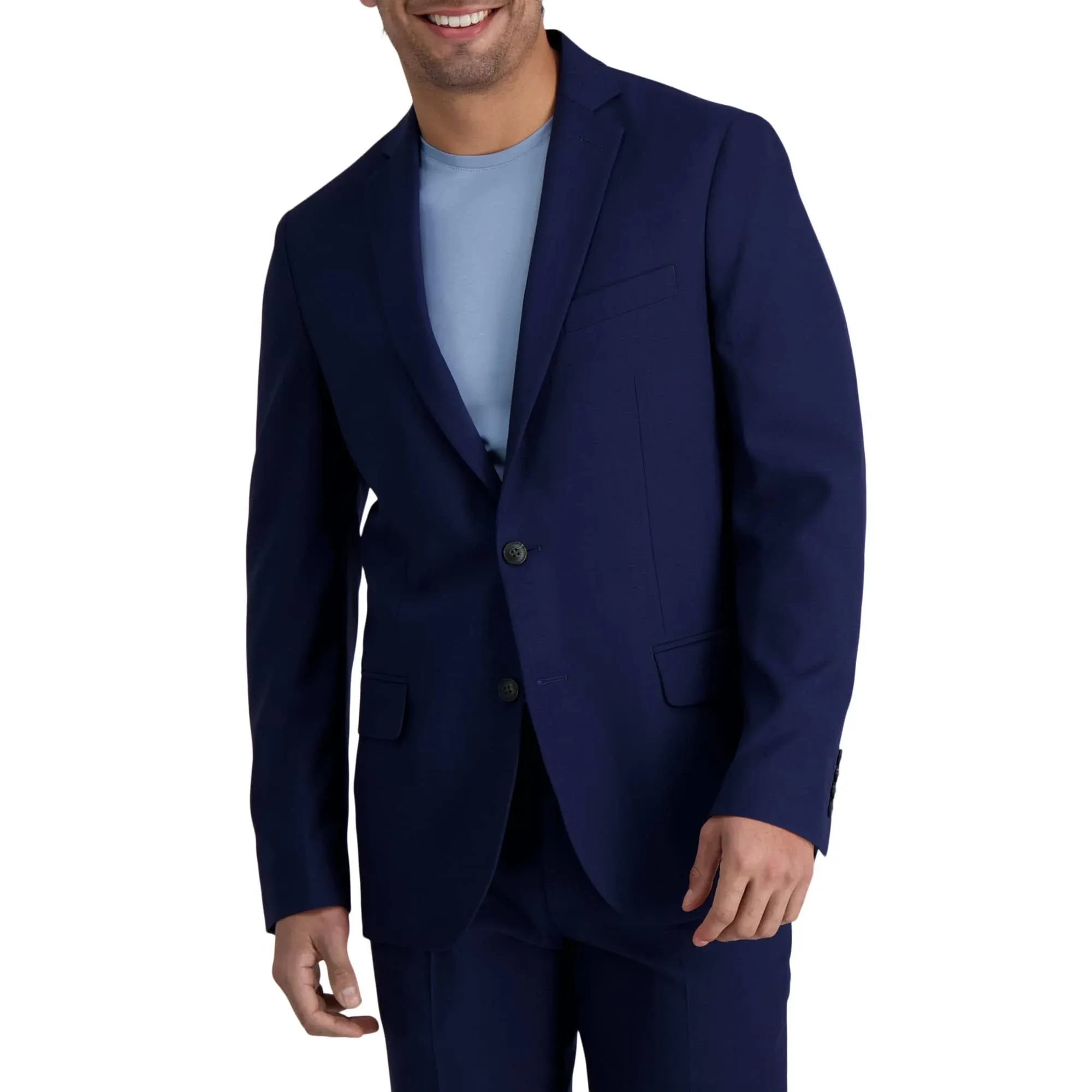 Men's Haggar Smart Wash Repreve Slim-Fit Suit Jacket, Size: 44 - Regular, Midnight