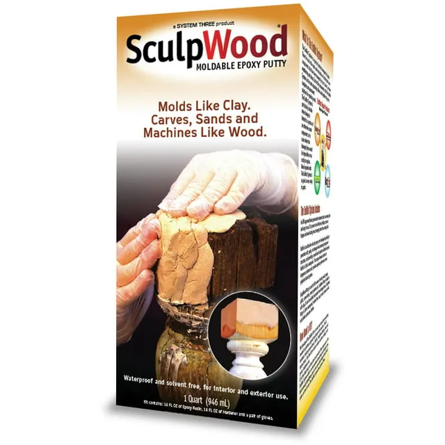 SculpWood 1600K16 Moldable Epoxy Putty1 Quart