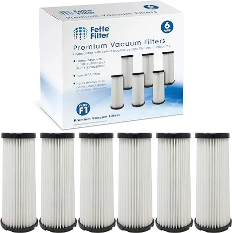 Fette Filter - Vacuum HEPA Filter Compatible with Dirt Devil F1 (F-1) Compare...