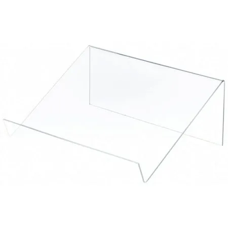 Plymor Clear Acrylic Slightly Elevated Book Display Stand with 1.5" Ledge