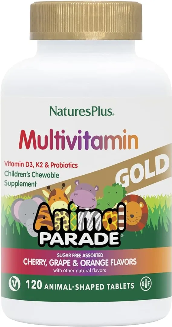 NaturesPlus
           Animal Parade® Gold Children's Chewable Multi-Vitamin and Mineral Assorted -- 120 Chewables
        
        
        
        
        
          
          SKU #: 097467299283
          
            Shipping Weight:
             