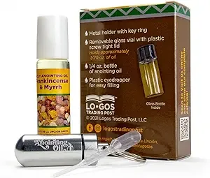 Frankincense & Myrrh Anointing Oil Deluxe Gift Box Set - Silver