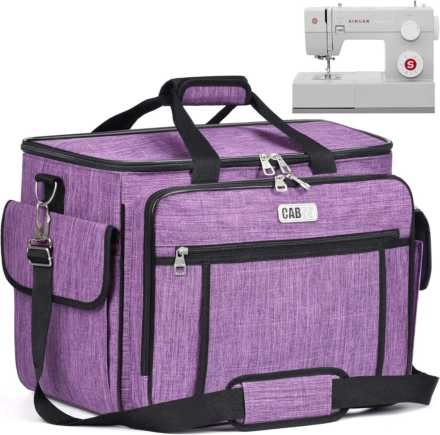 CAB55 Sewing Machine Case, Sewing Machine Carrying Bag with Removable Padding Pad ...