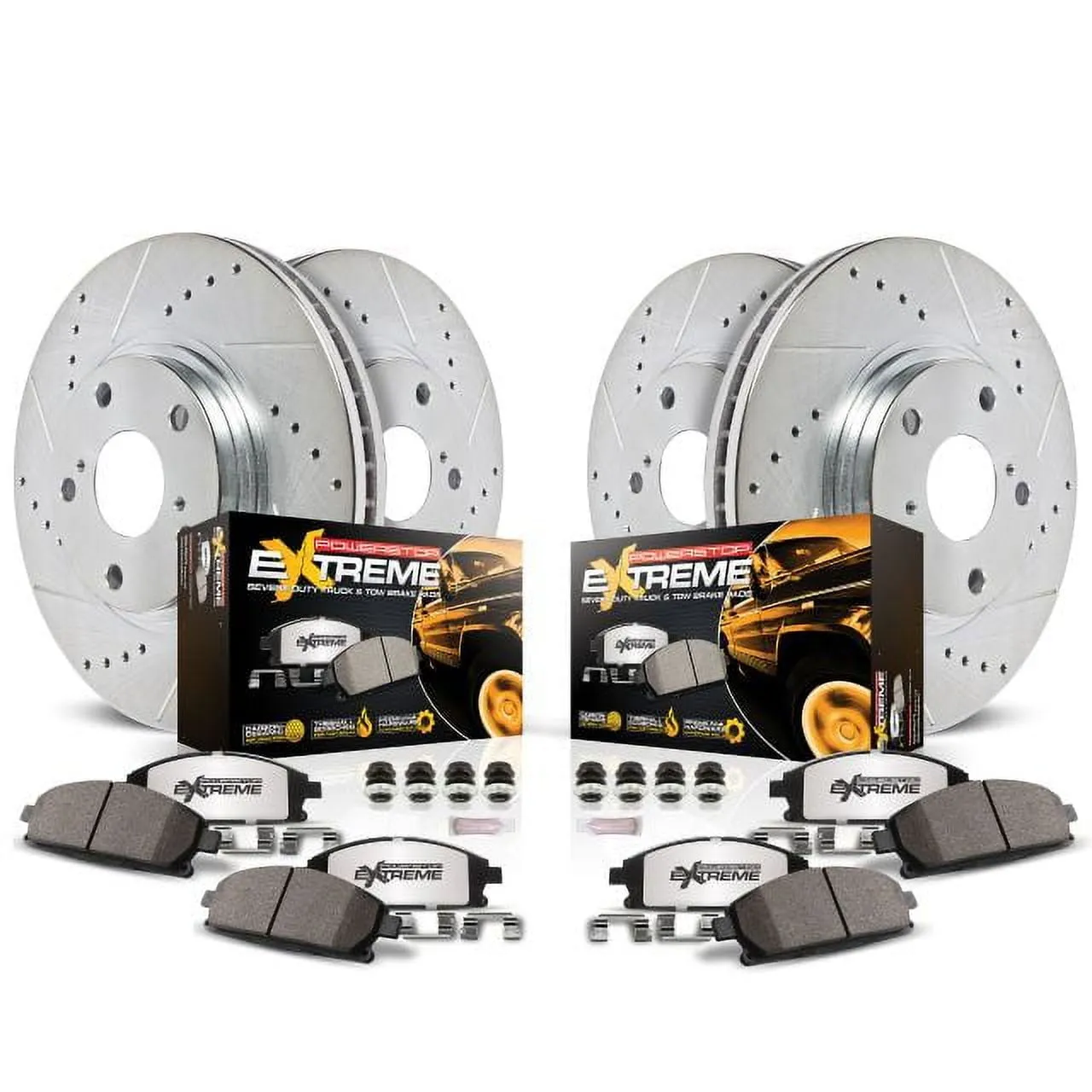 Power Stop K6405-36 - Front and Rear Z36 Truck & Tow Brake Kit