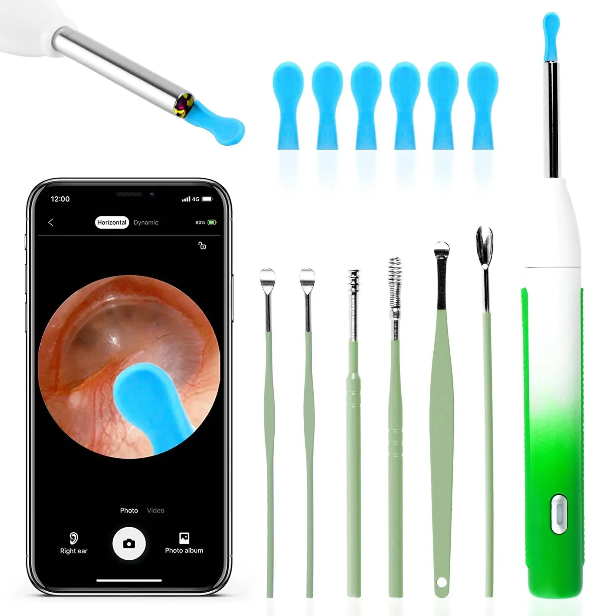 YEOUEOZ Ear Wax Removal, 1440p HD Ear Wax Removal Tool with Camera, Wireless Ear ...