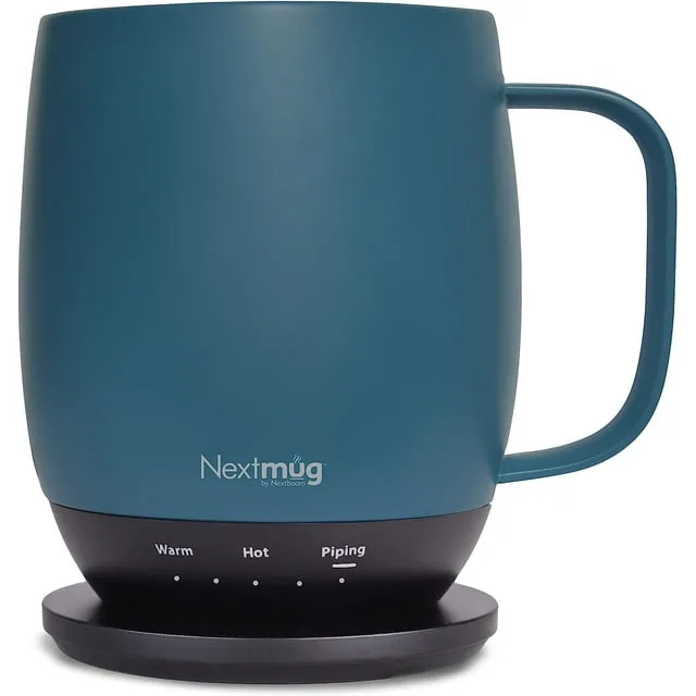 Nextmug - Temperature-Controlled, Self-Heating Coffee Mug (Slate Blue - 14 oz.)