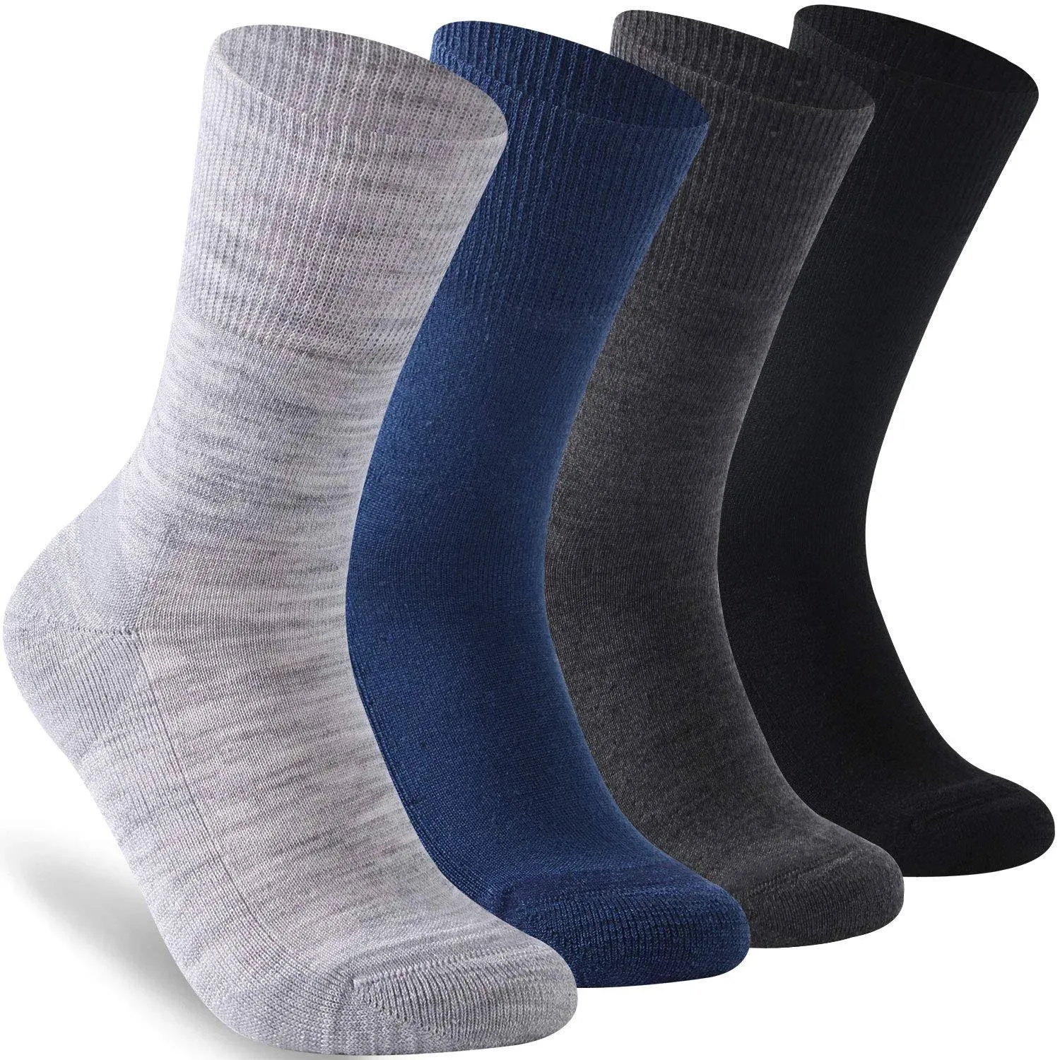 Facool Merino Wool Diabetic Socks Light Diabete Non Binding Loose Top Neuropa...