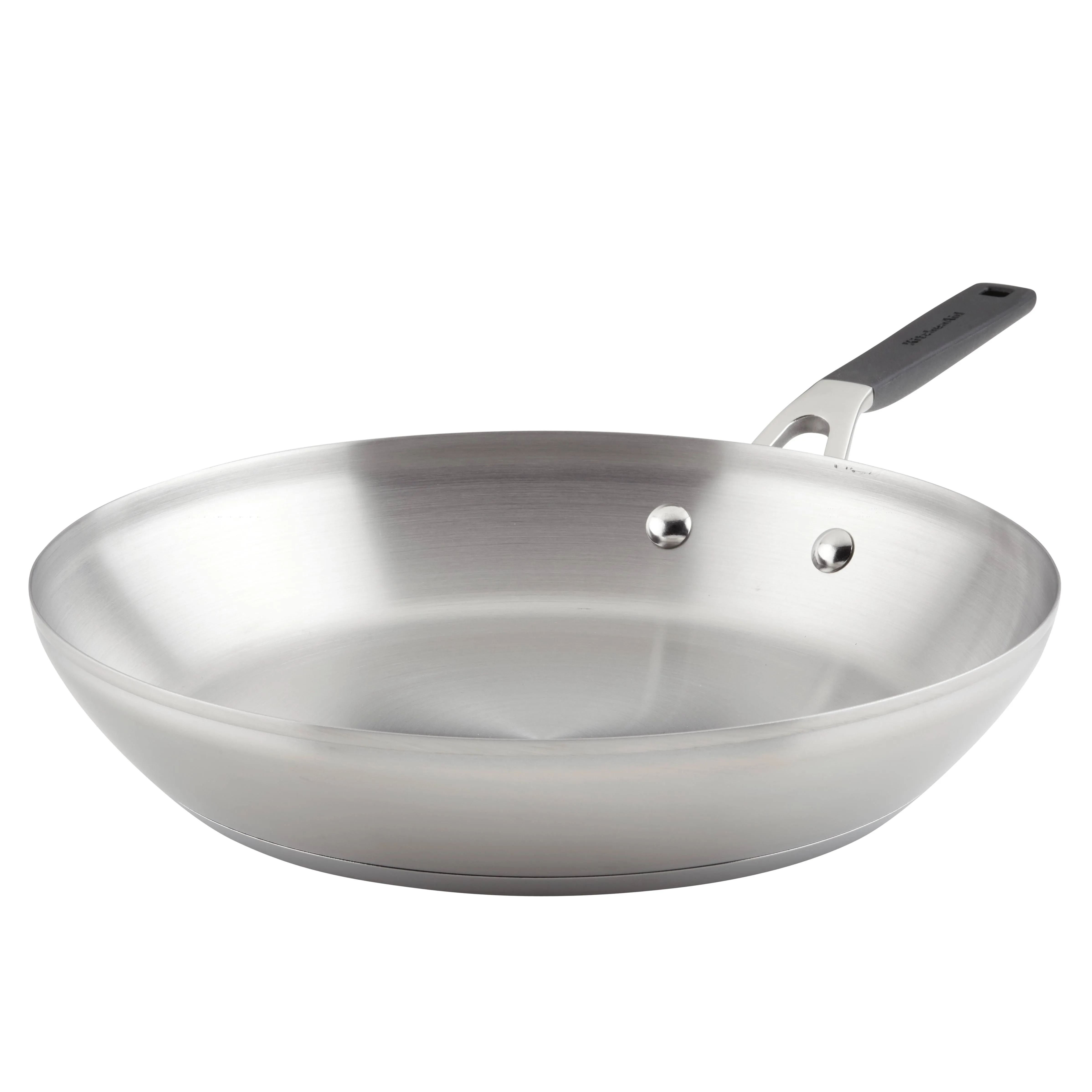 KitchenAid Stainless Steel Frying Pan, 12-Inch, Brushed - Bed Bath & Beyond - 34641366