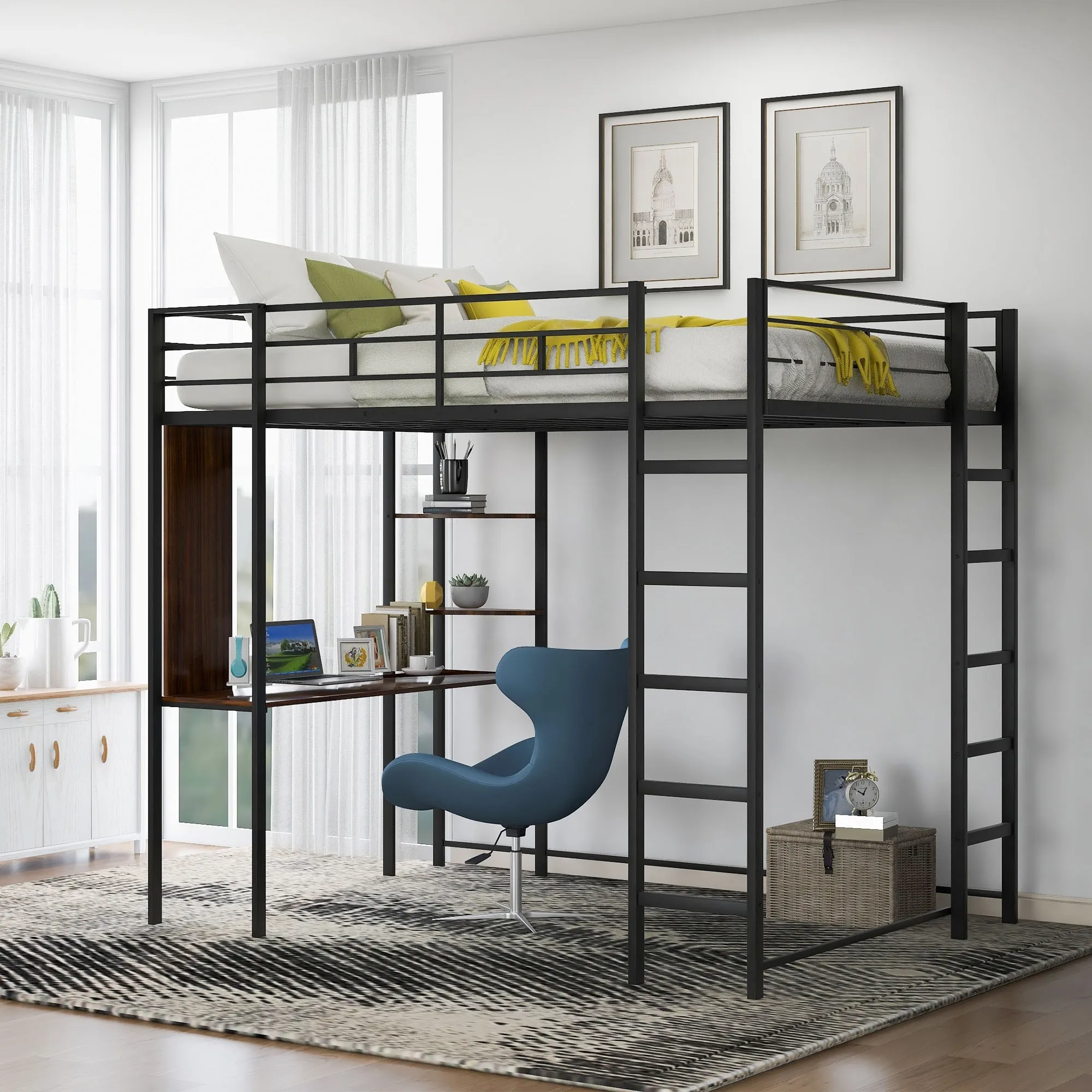 Bellemave Full Loft Bed with Desk