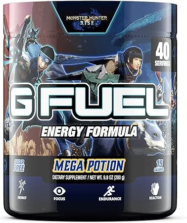 G Fuel Compound V Ginseng Citrus Berry Flavored Game Changing Elite Energy Powder, Sharpens Mental Focus and Cognitive Function, Zero Sugar, Supports Immunity and Enhances Mood 9.8 oz (40 servings)