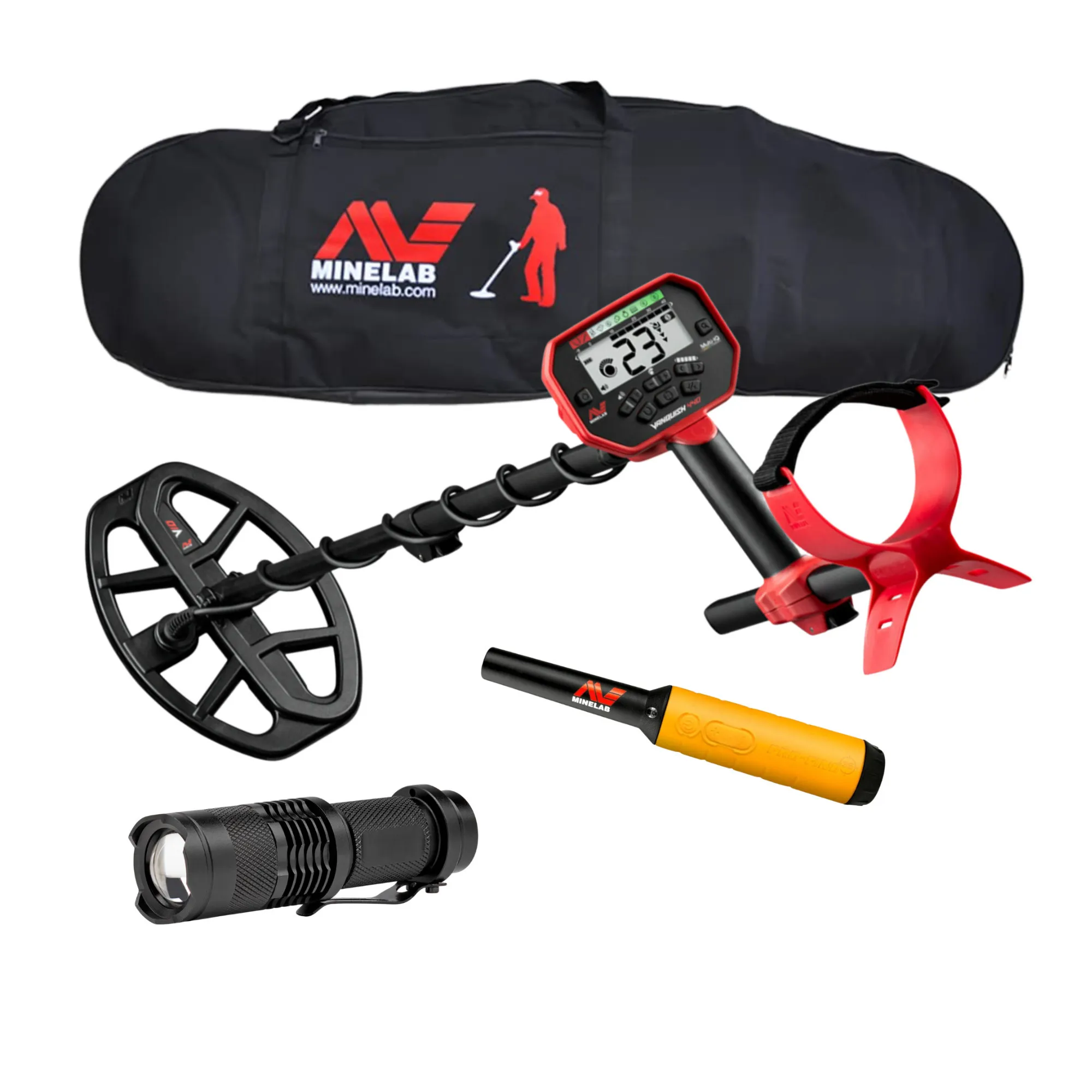 Minelab Vanquish 440 Metal Detector with Pro-Find 35 Pinpointer and Case Bundle