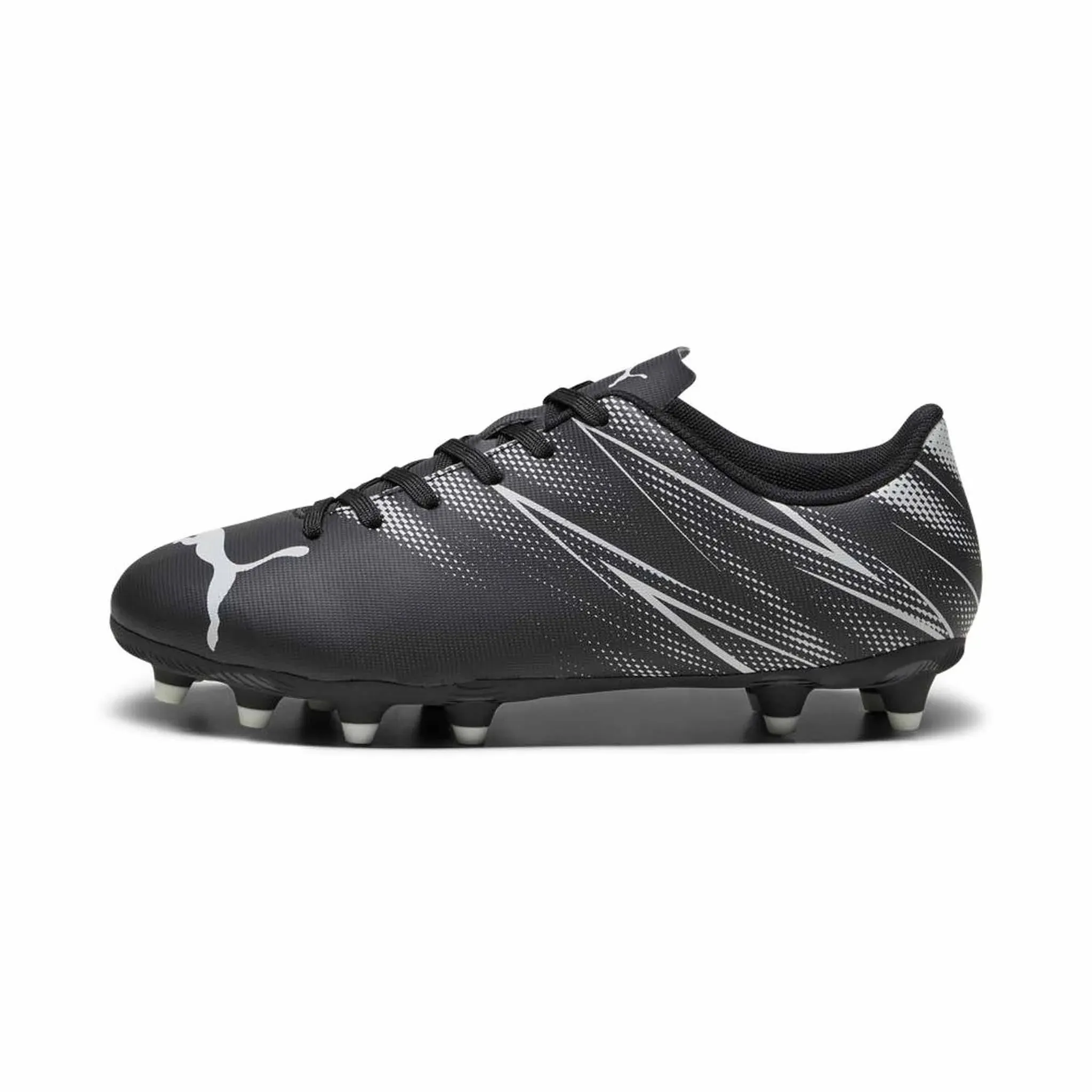 Puma Attacanto FG/AG Jr. Soccer Cleats - Black/Silver