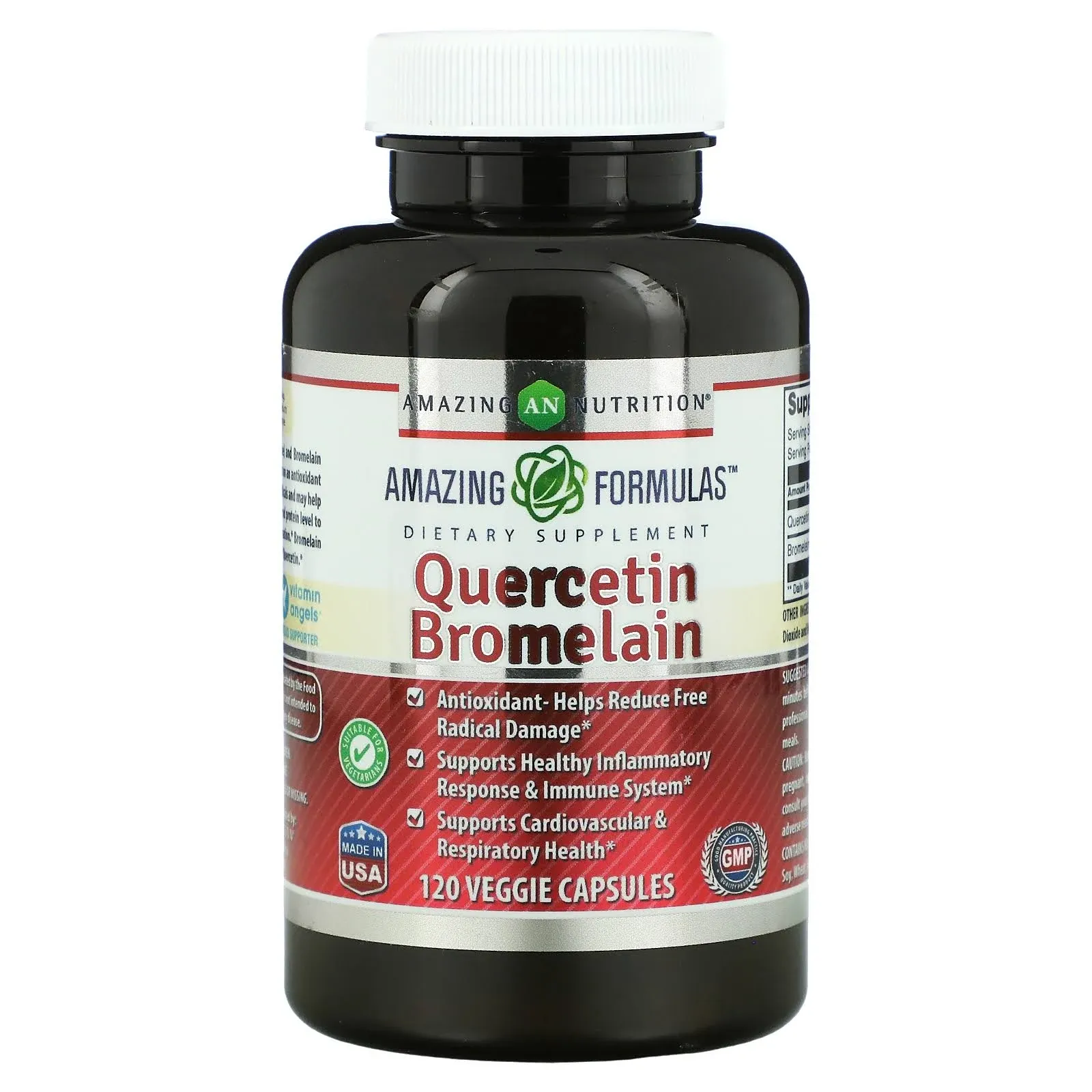 Amazing Nutrition, Quercetin Bromelain, 240 Veggie Capsules