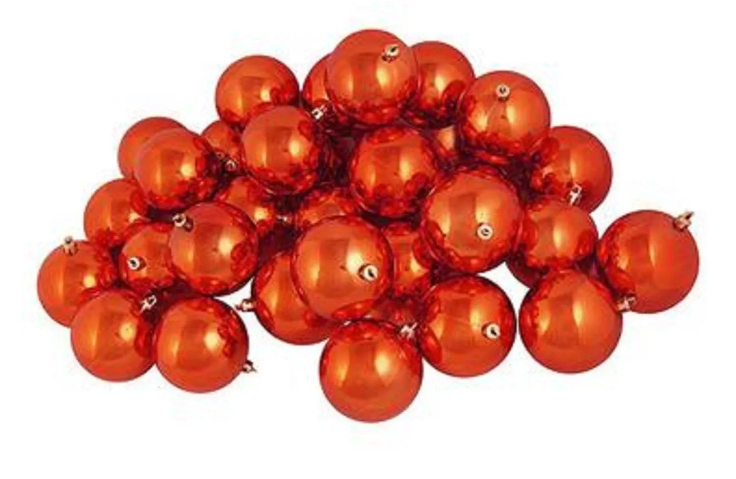 Northlight Seasonal 31752272 Shatterproof Shiny Burnt Orange Christmas Ball Ornaments