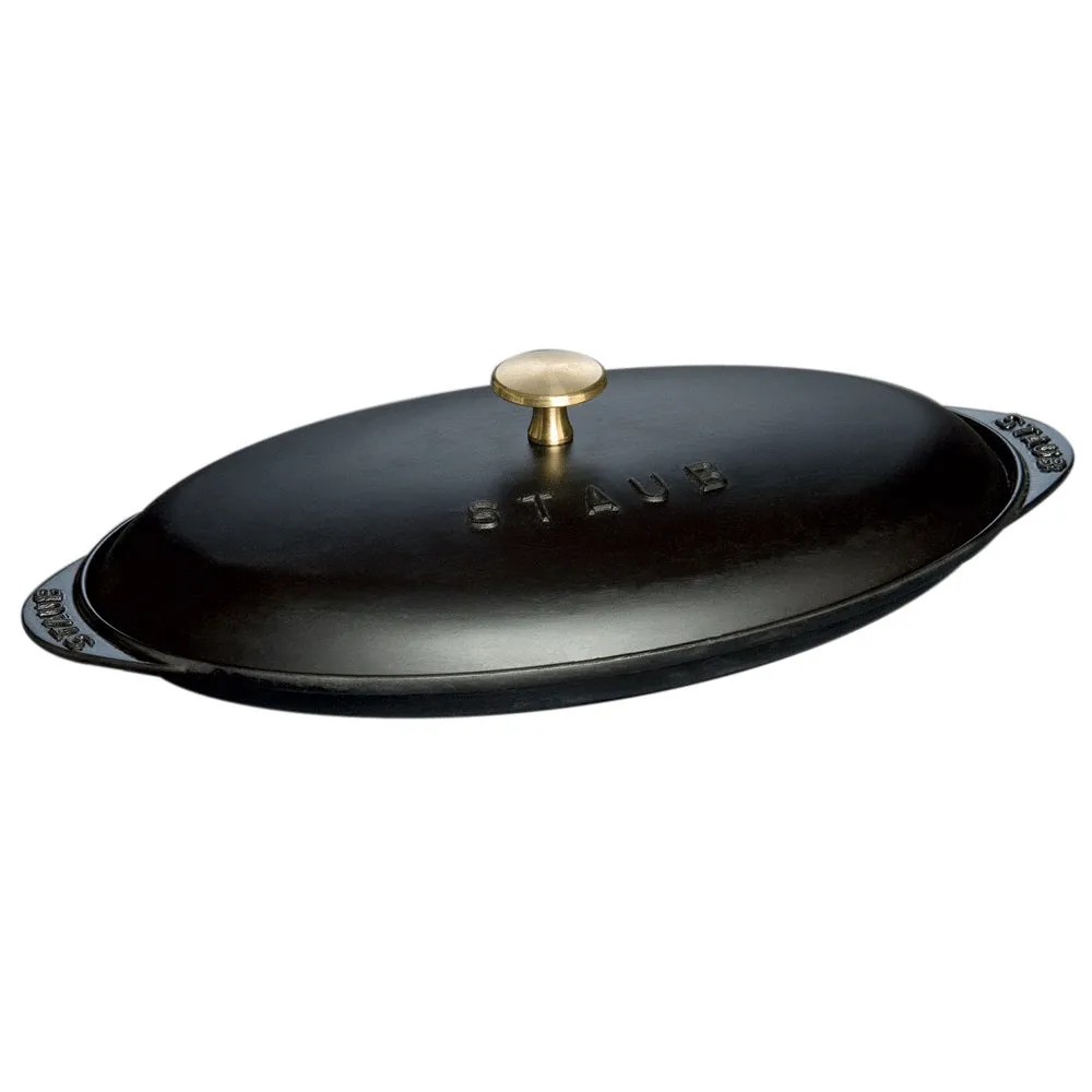 Staub Cast Iron Matte Black Roasting Pan, 15 x 10-Inches