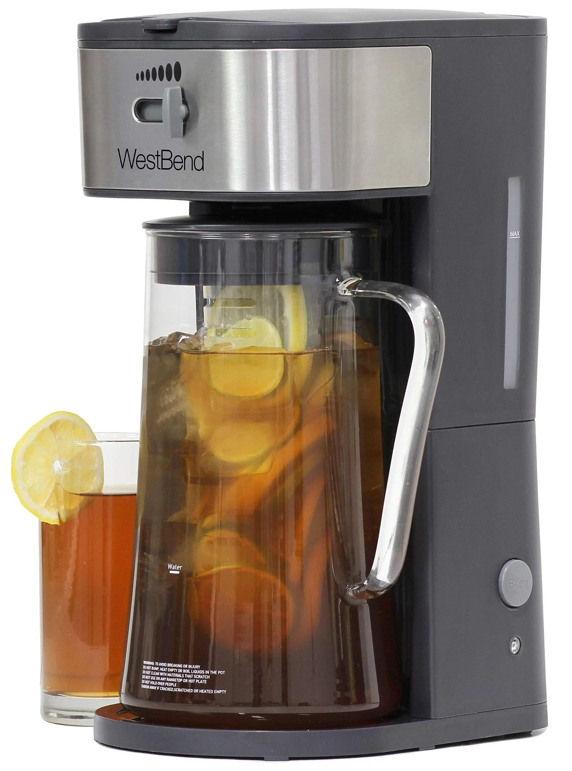 New West Bend Iced Tea-Coffee Maker 88 Ounce/2.75 Quart IT500L W/ Infusion Tube 