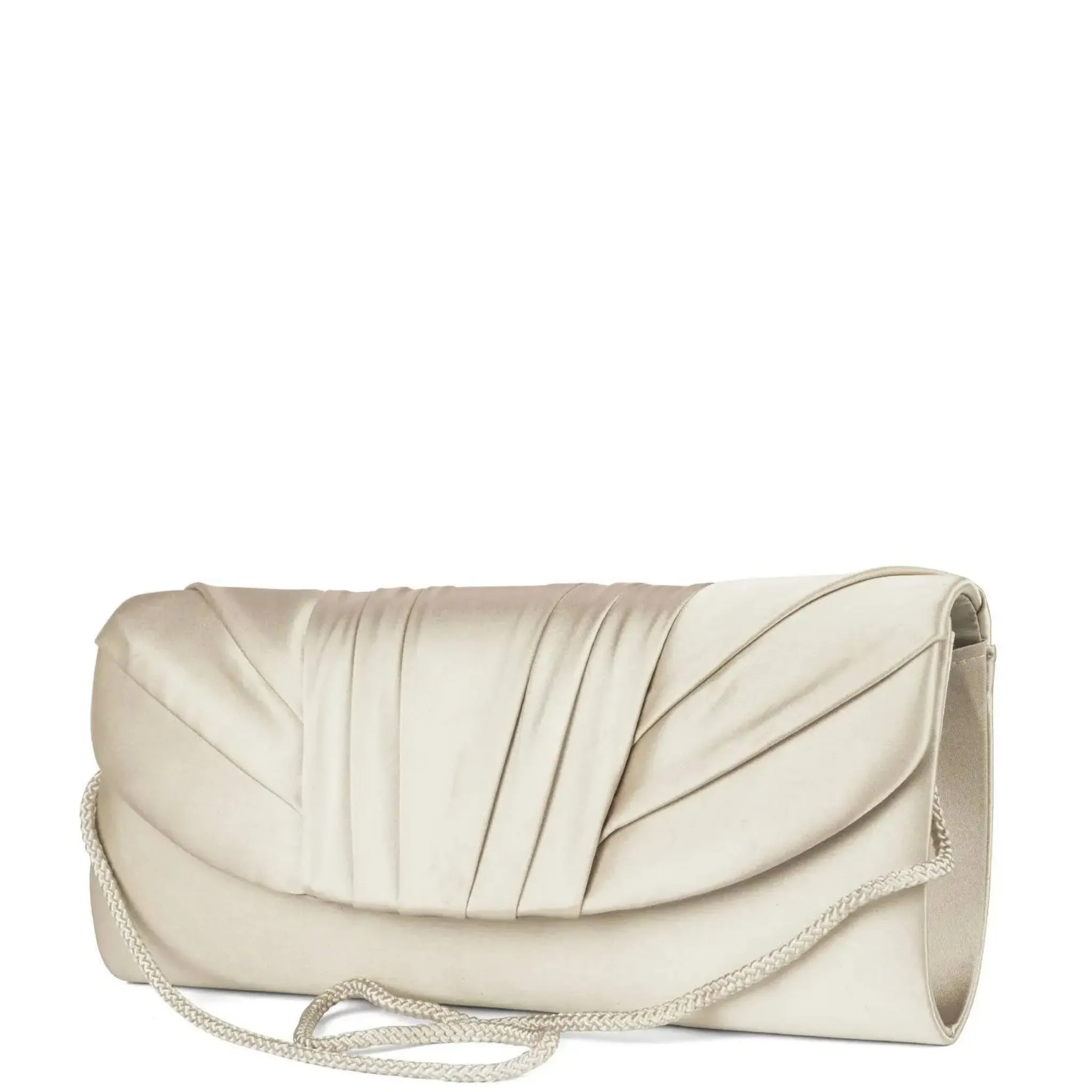 Pleated Satin Clutch