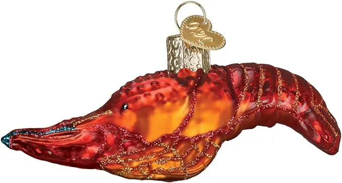 Old World Christmas Glass Blown Ornaments Crawfish #12525