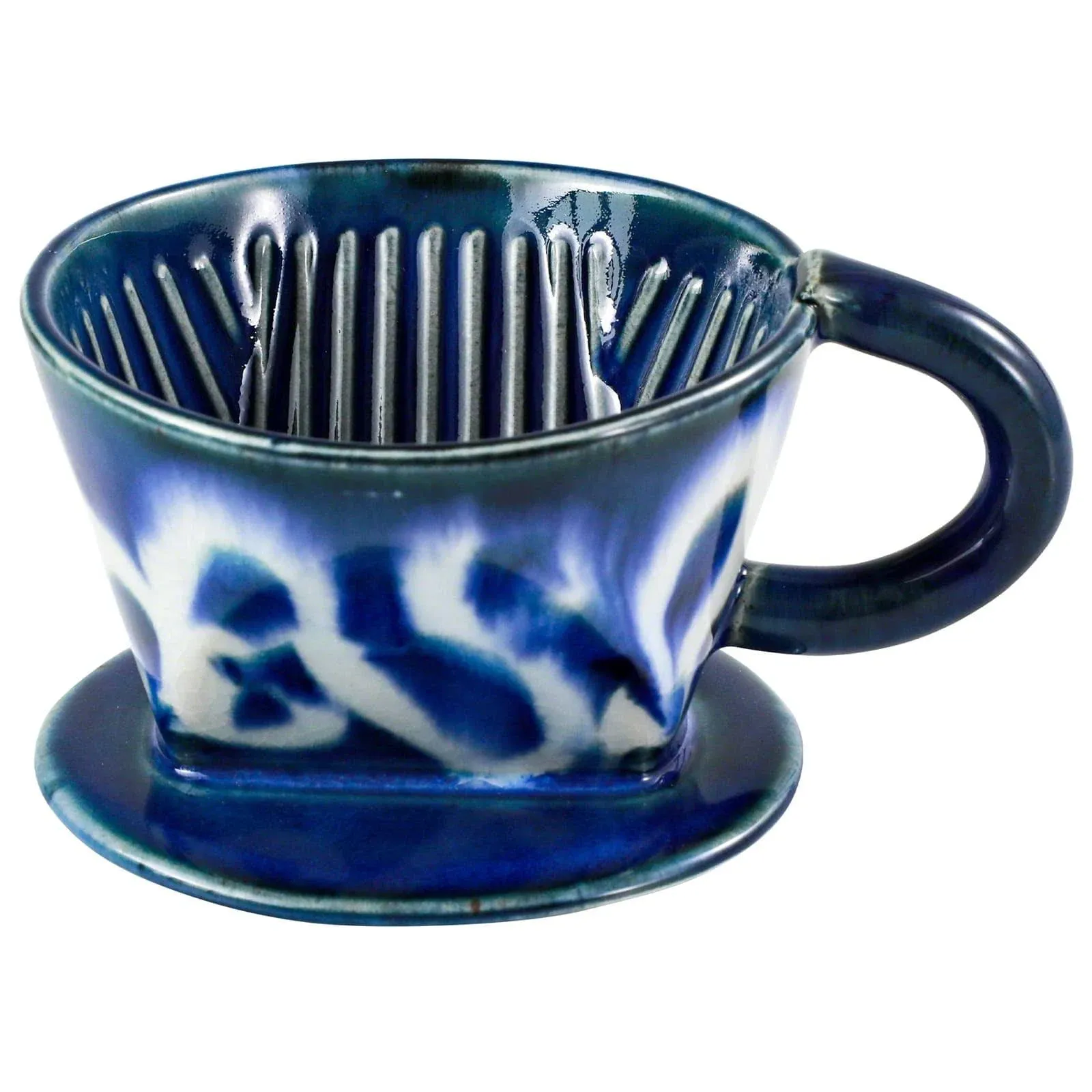 Ceramic Coffee Dripper in Ocean Blue