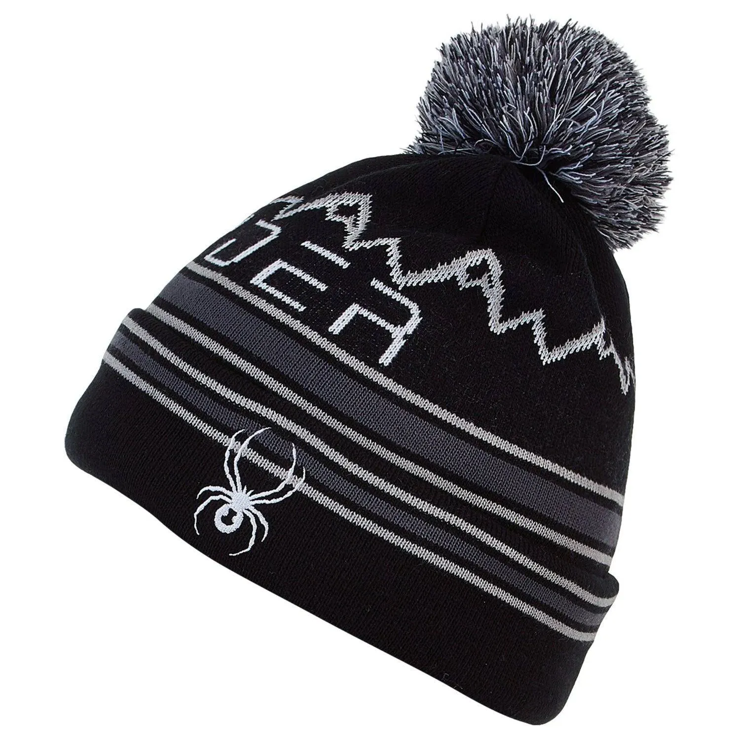 Spyder Icebox Hat Boys One Size Black Red White