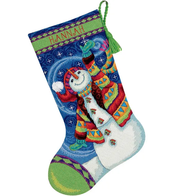 Dimensions 16&quot; Happy Snowman Stocking Needlepoint Kit