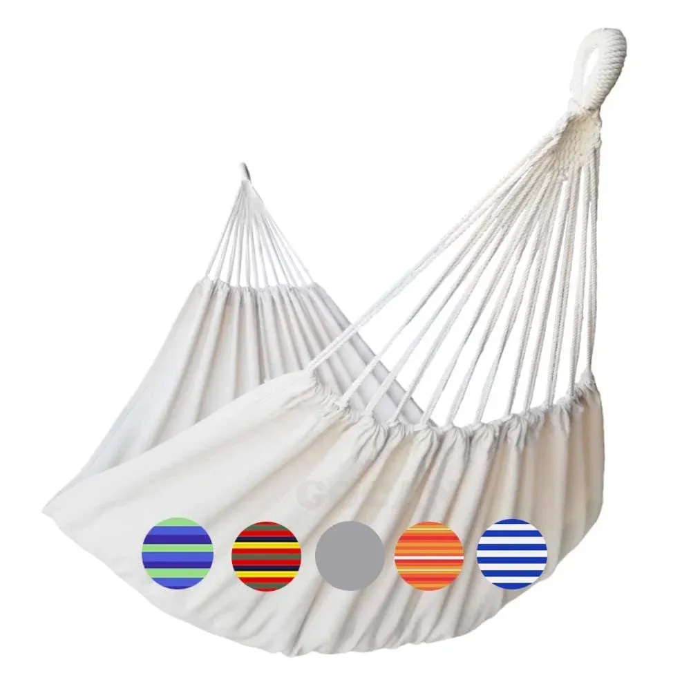 Cotton Hammock, Brazilian Double Hammock, Soft Comfortable Fabric Canvas Hammock