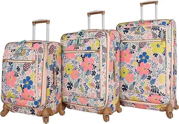 Lily Bloom Luggage Sets 3 Piece with Spinner Wheels, Expandable Suitcase for Women