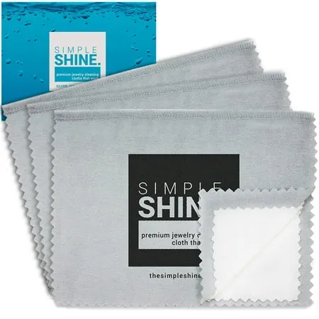 New Set of 3 Premium Jewelry Cleaning Cloths Best Polishing Cloth Solution for