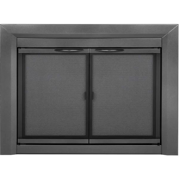 Carlisle Large Gunmetal Glass Fireplace Doors