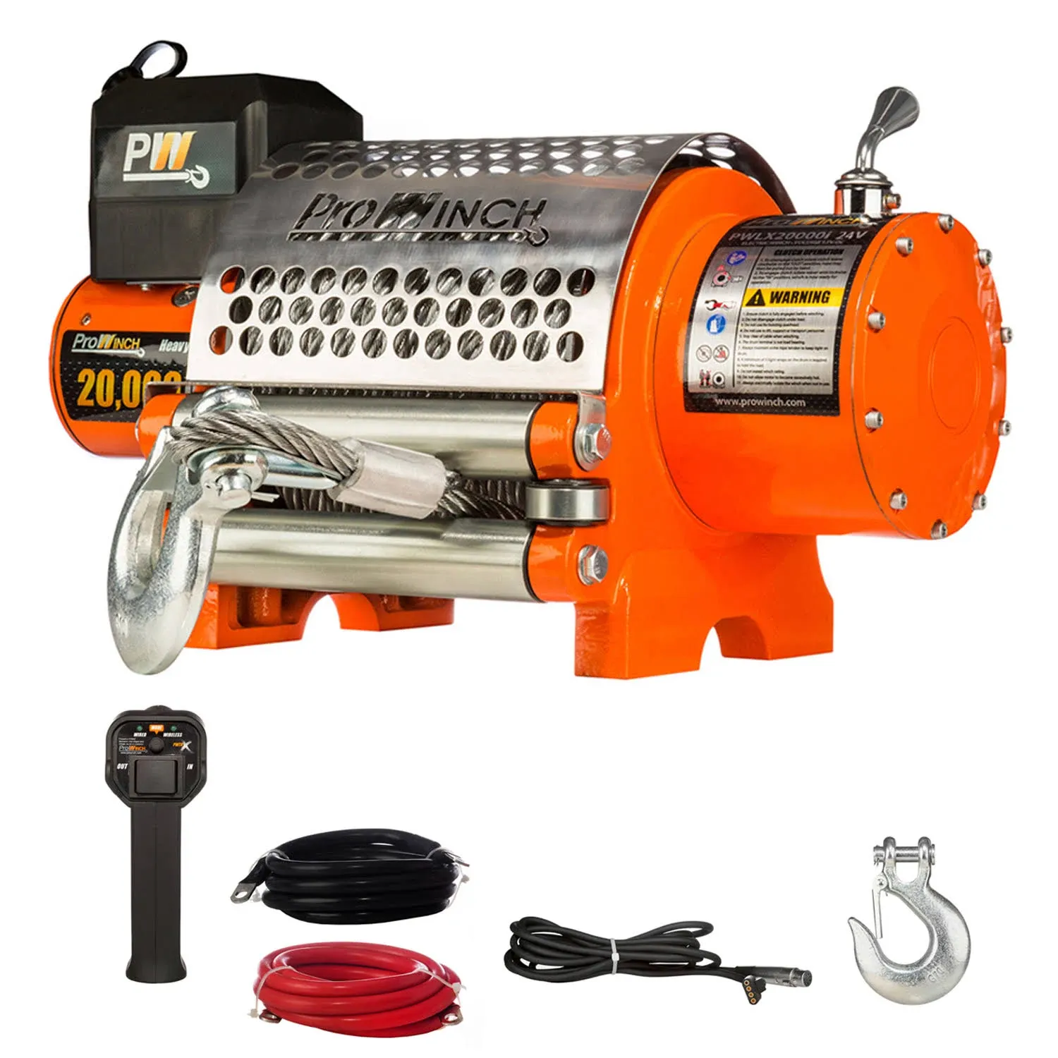 Prowinch 20000 lbs Electric Waterproof Winch Wire Rope 12V Wireless