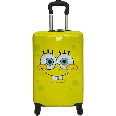 Sponge Bob Kids Carry On Luggage 20&#034; Hard-Side Travel Suitcase With Wheels