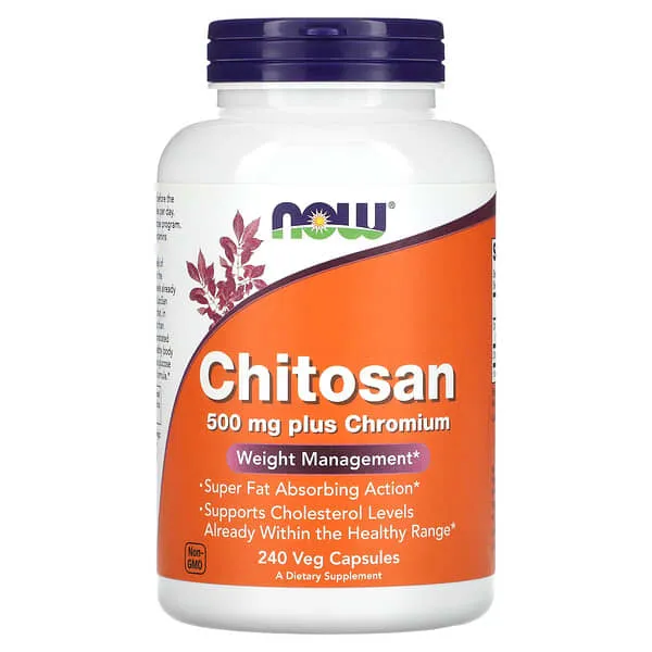 NOW Supplements, Chitosan 500 mg plus Chromium, Weight Management*, 240 Veg Capsules