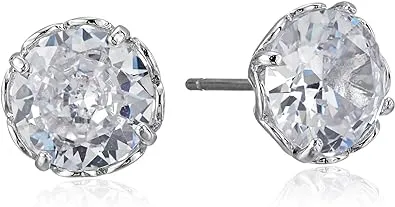 Kate Spade New York That Sparkle Round Earrings for Women – Princess Cut – Cubic Zirconia – Post Back Closure