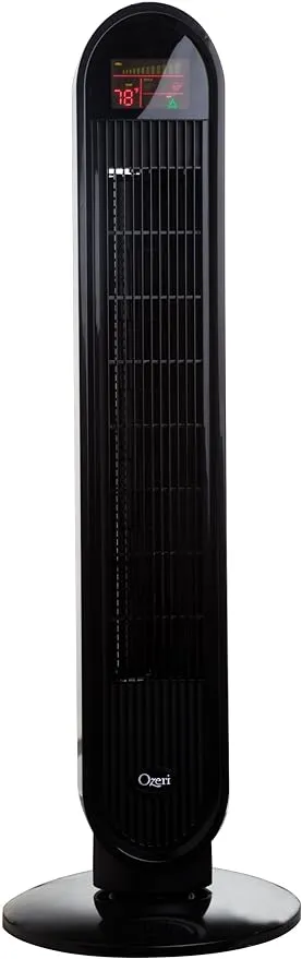 360 Oscillation Tower Fan With Micro-blade Noise Reduction Technology In Black