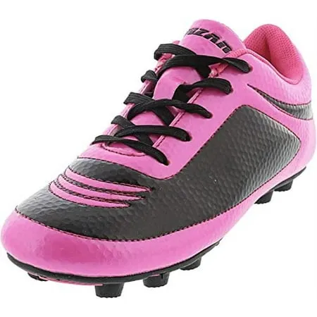 Vizari Infinity FG Soccer Shoe | Soccer Cleats Youth & Adult | Kids Soccer Cleats | Outdoor Soccer Shoes Boys & Girls | Shin guards available in Pink/Black 9 size