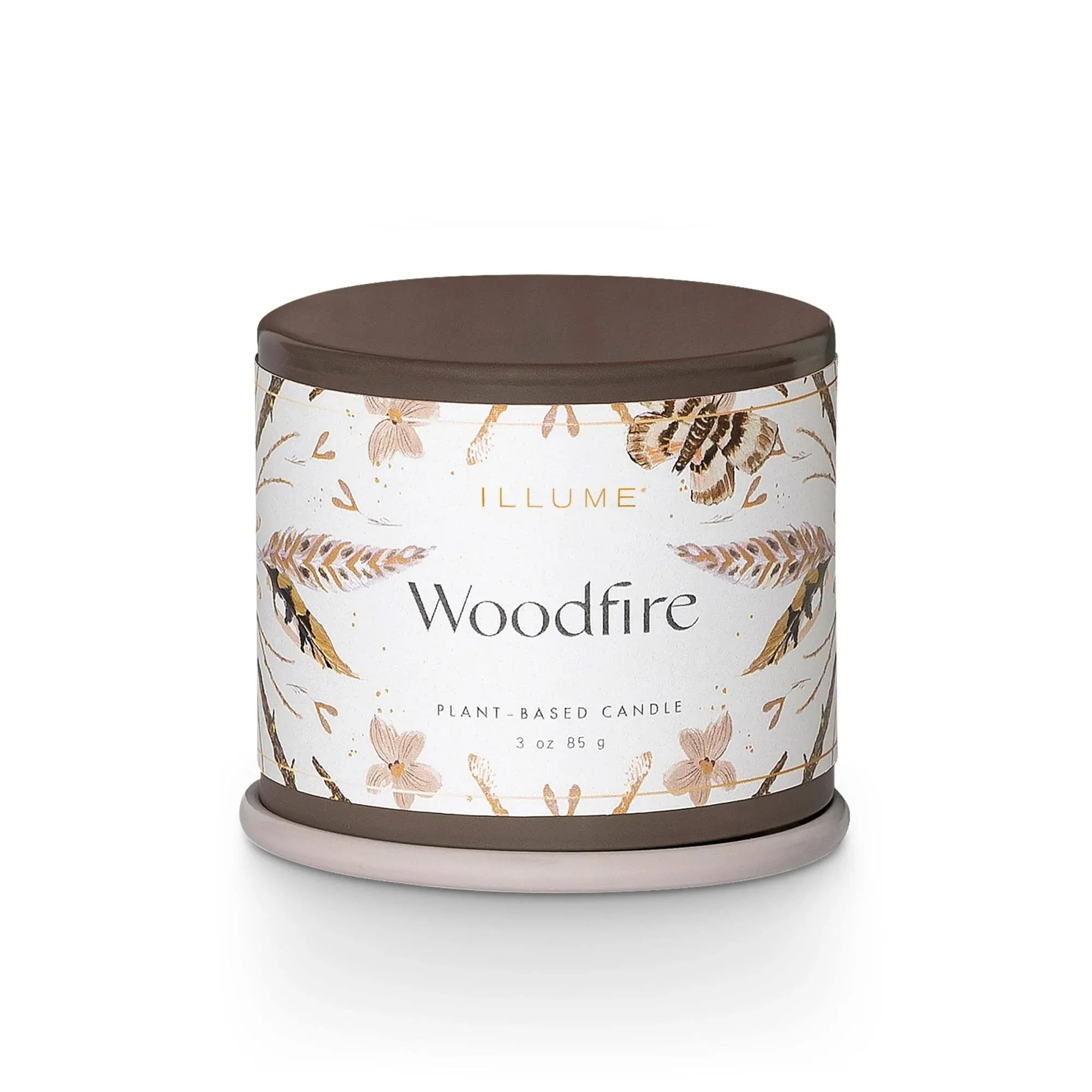 Illume Demi Vanity Tin Candle | Woodfire 3 oz