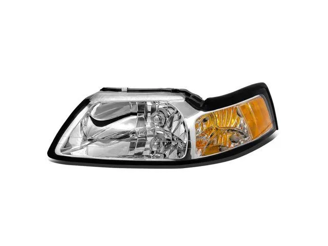 DNA MOTORING OEM-HL-0003-L Chrome Factory Style Driver Side Headlight Replacement For 08-12 Accord Sedan