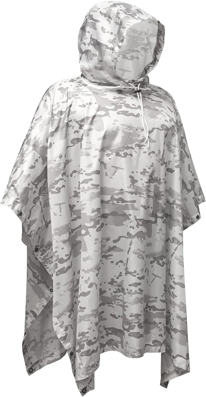 Multicam Alpine Snow Camo Winter Hooded Poncho Ultra-Thin Hunting Camouflage  | eBay