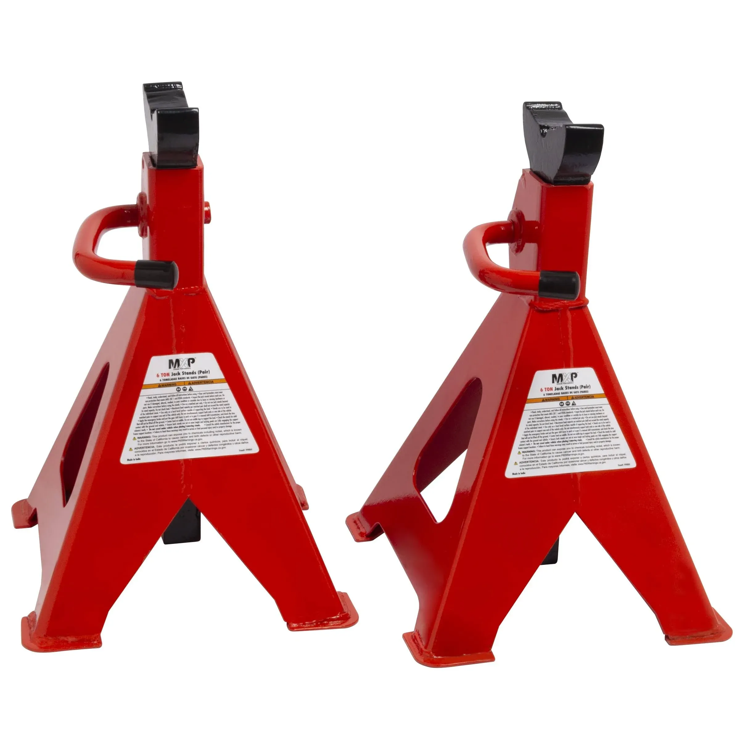 MXP Xtreme Performance 6 Ton Jack Stands Pair, Adjustable &amp; Self-Locking