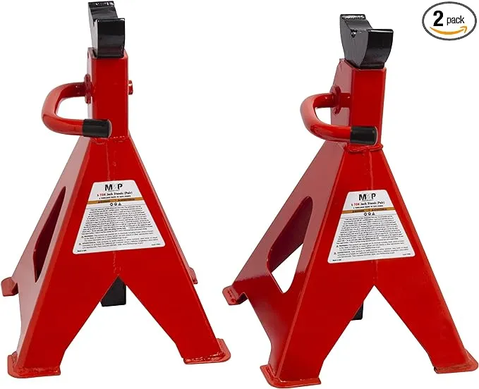 MXP Xtreme Performance 6 Ton Jack Stands Pair, Adjustable &amp; Self-Locking