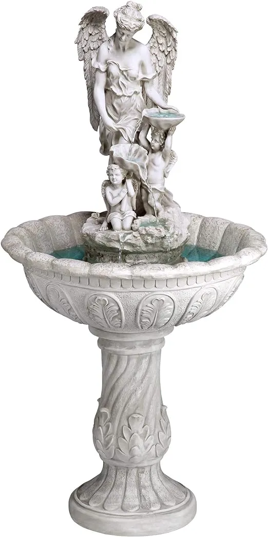 Design Toscano Heavenly Moments Angel Sculptural Fountain