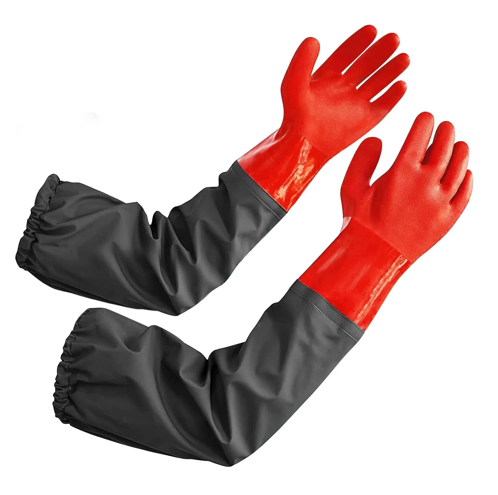 25inch Pond Gloves Long Waterproof Aquarium Gloves For Dishwasher And Pond Clean