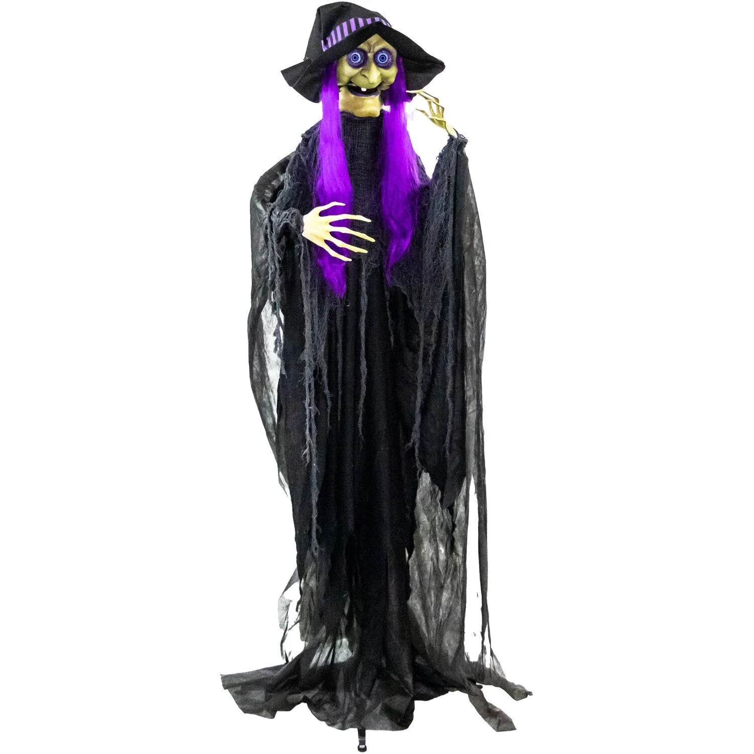 6-Ft. Belladonna the Purple-Haired Witch with Animated Eyes | Indoor or Covered 